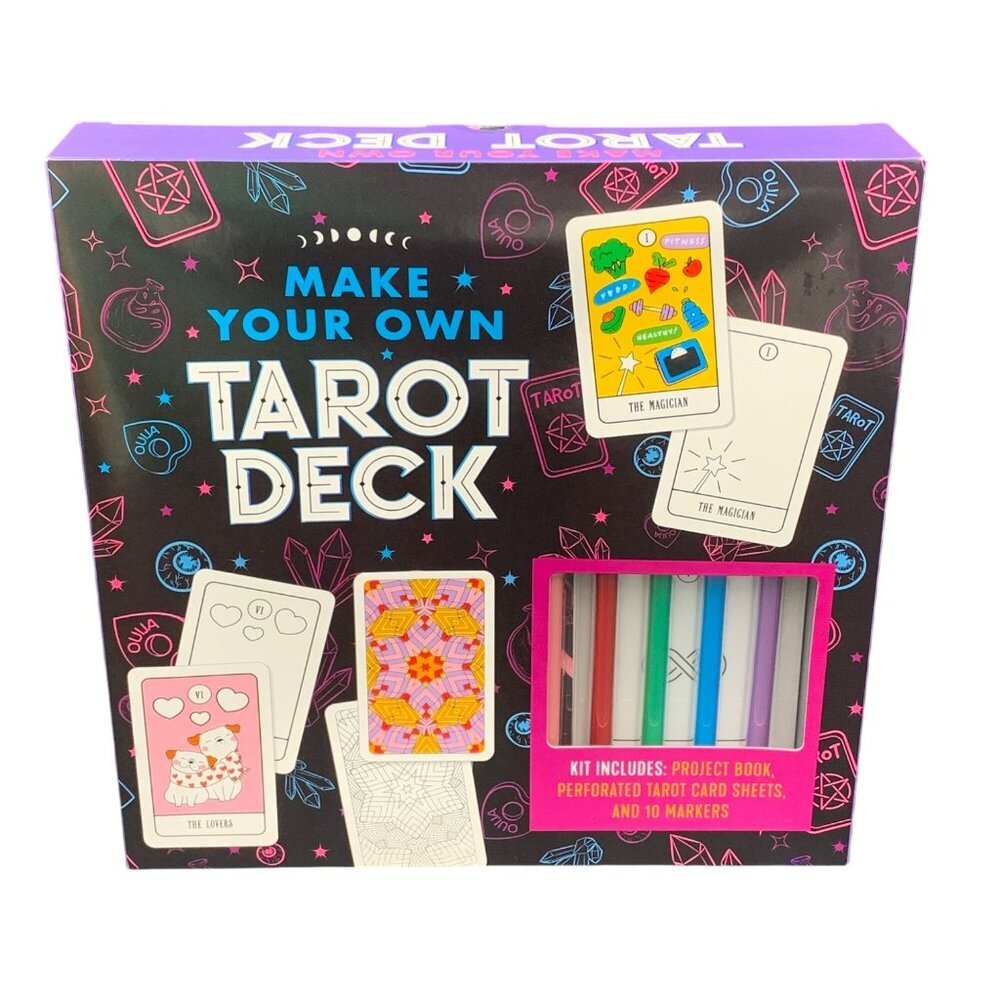 Make Your Own Tarot‎ Deck Kit Chartwell Books DIY Coloring Set with 10 Markers